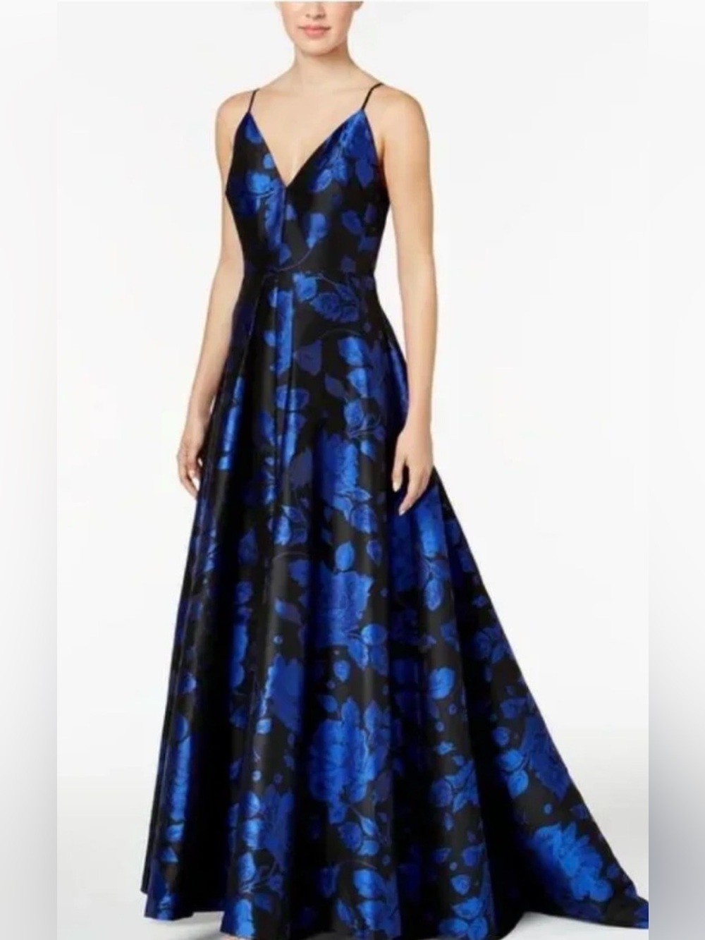 Calvin Klein Women's Floral Jacquard Ball Gown SIZE 2